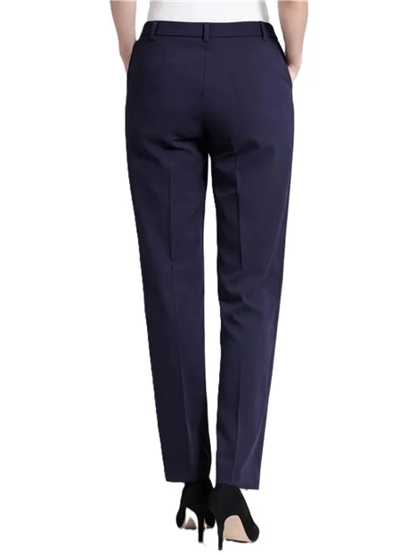 PANTALONI  CHINO IN TWILL LEGGERO ELASTICIZZATO DONNA BLU