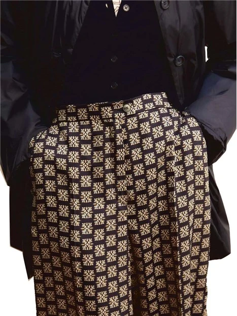 PANTALONI PALAZZO CON FANSTASIE VARIE DONNA BLU