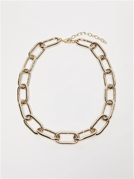 COLLANA CON MAGLIE RETTANGOLARI DONNA ORO