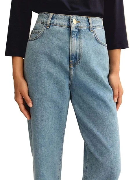 JENAS REGULAT MOM FIT  GAMBA AMPIA DONNA BLU