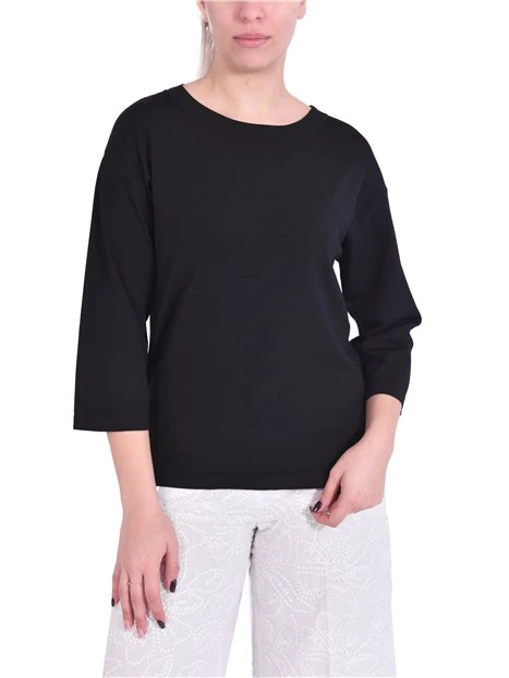 BLUSA IN VISCOSA CONFORTEVOLE DONNA NERO