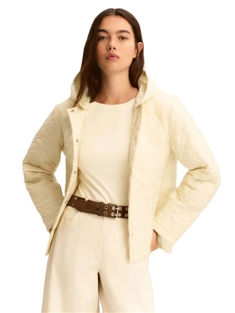 PIUMINO ANTIGOCCIA CORTO TRAPUNTATO DONNA BIANCO