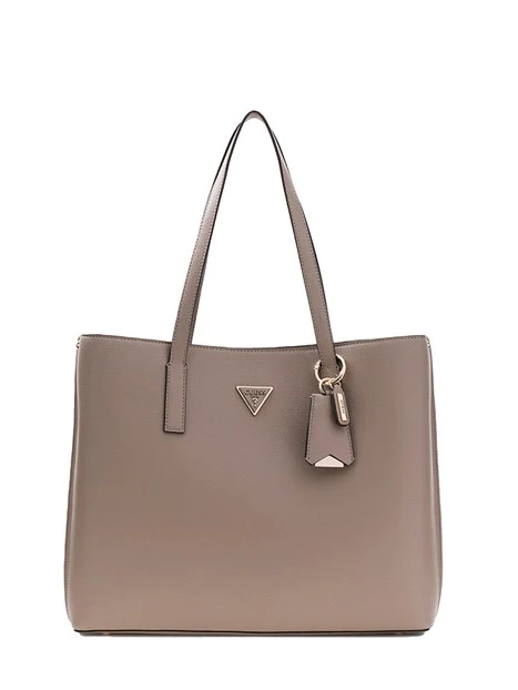 BORSA A SPALLA CON MANICI E CHARM DONNA  TORTORA