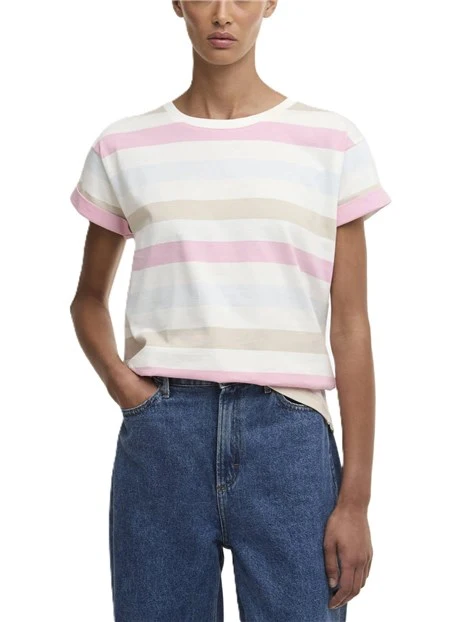 T-SHIRT MANICA CORTA A RIGHE LYNDALE DONNA BLU