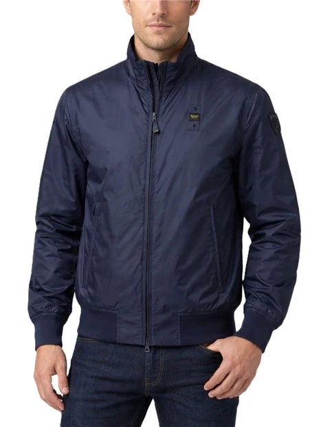 GIACCA MODELLO BOMBER CON COSTINE UOMO BLU