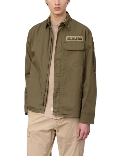 GIACCA MULTITASCHE CON ZIP E BOTTONI UOMO VERDE