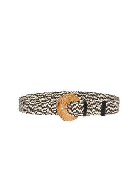 CINTURA ELASTICIZZATA IN RAFIA DONNA BIANCO