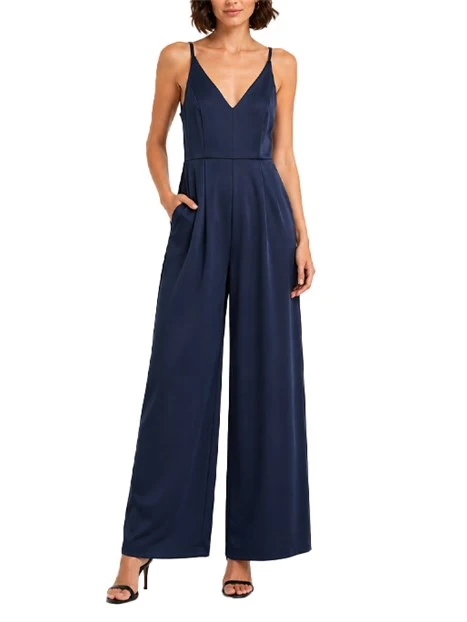 TUTA ELEGANTE CON SPALLINE SOTTILI DONNA BLU