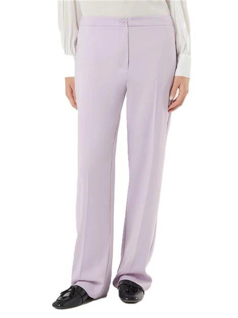 PANTALONE PALAZZO FLUIDO ELASTICIZZATO IN VITA DONNA LILLA