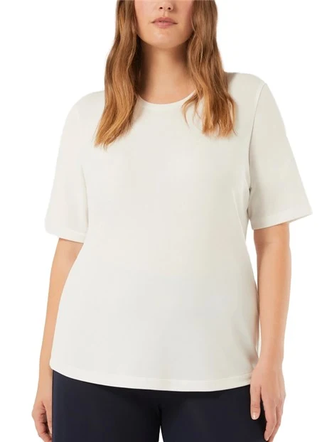 T-SHIRT MANICA CORTA IN JERSEY FLUDIO DONNA BIANCO