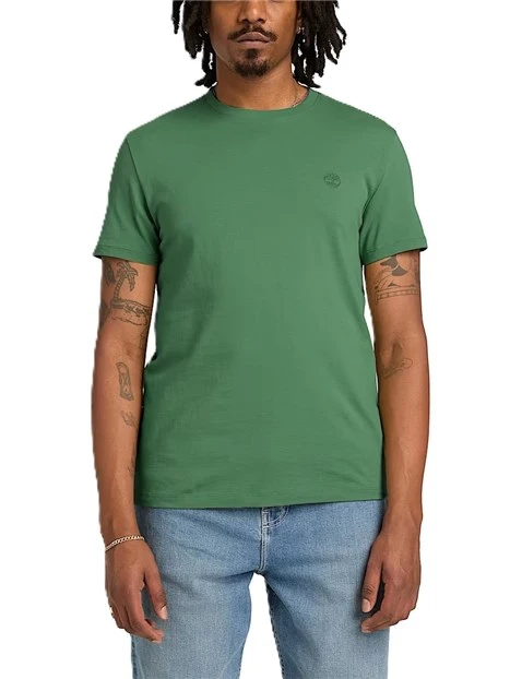 T-SHIRT MANICA CORTA IN JERSEY DI COTONE BIOLOGICO UOMO VERDE