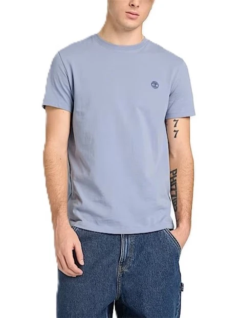 T-SHIRT MANICA CORTA IN COTONE BIOLOGICO UOMO AZZURRO
