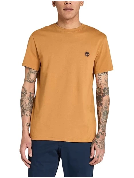T-SHIRT MANICA CORTA IN JERSEY DI COTONE BIOLOGICO UOMO GIALLO