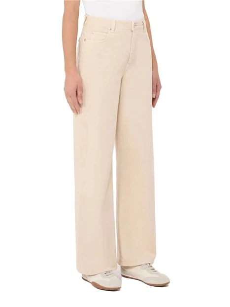 PANTALONI SIGARETTA CINQUE TASCHE DONNA AVORIO