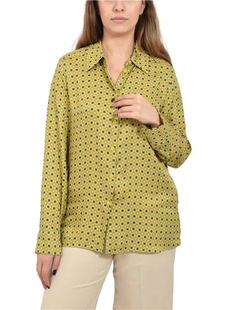 CAMICIA IN TWILL DI VISCOSA DONNA GIALLO