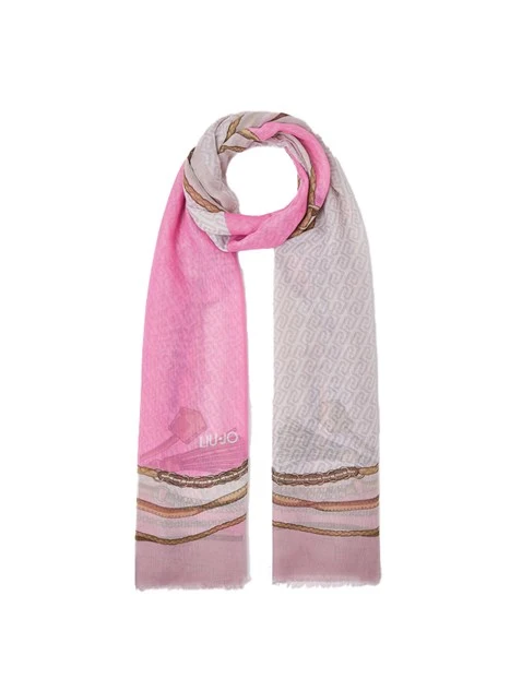 FOULARD CON ORLO SFRANGIATO DONNA ROSA