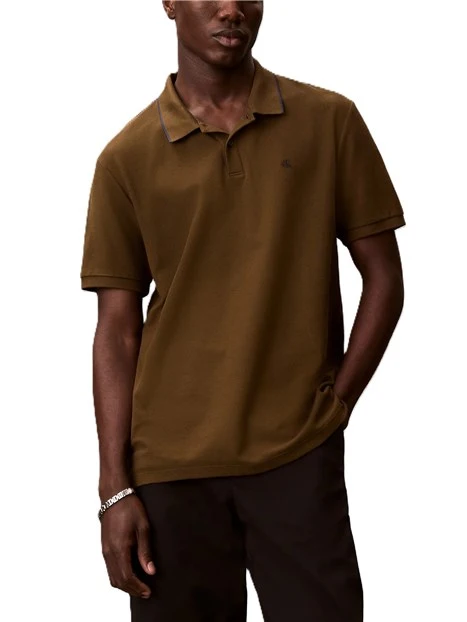 POLO MANICA CORTA IN MAGLIA FINE ELASTICIZZATA UOMO VERDE