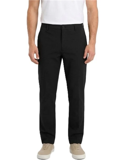 PANTALONI CHINO IN COTONE REGOLABITI IN VITA UOMO NERO
