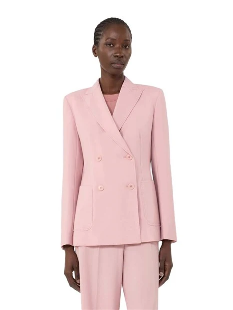 BLAZER DOPPIO PETTO PURA LANA DONNA ROSA