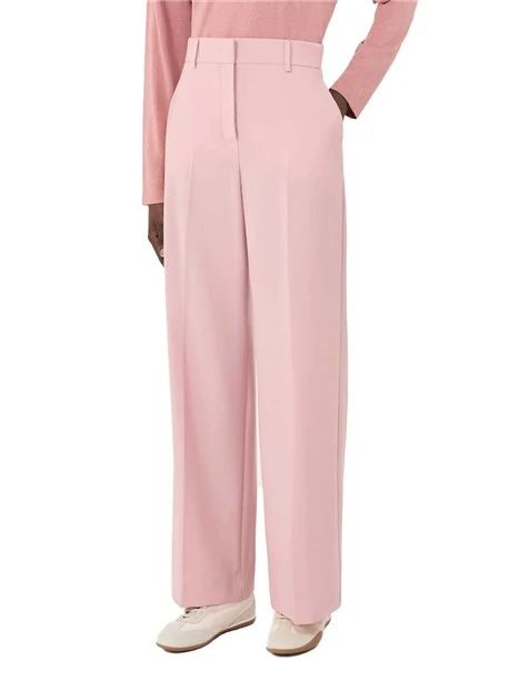 PANTALONI PALAZZO CON PIEGA STIRATA DONNA ROSA
