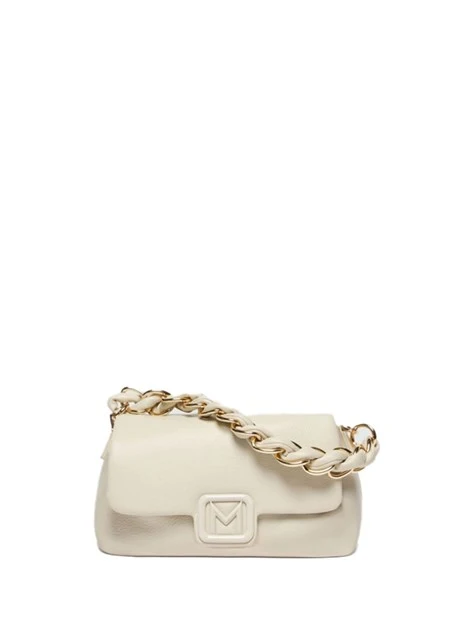 BORSA A TRACOLLA CON MAXI CATENA INTRECCIATA DONNA GRIGIO