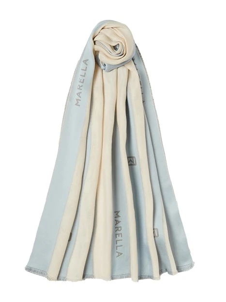 STOLA CON DISEGNO A RIGHE DONNA GRIGIO