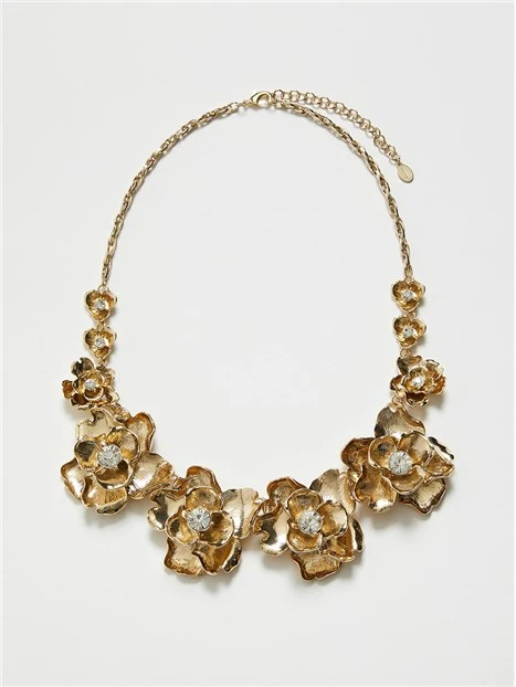 COLLANA CRISTALLI APPLICATI DONNA ORO