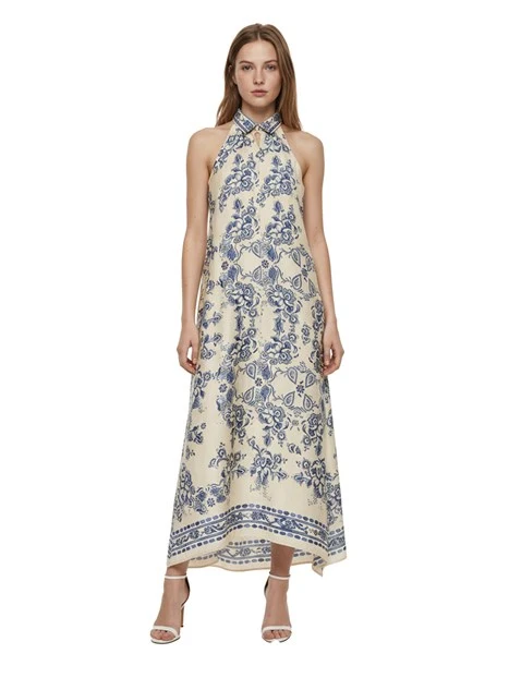 VESTITO LUNGO CON SCHIENA SCOPERTA DONNA BIANCO