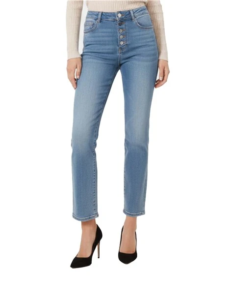 JEANS SLIM FIT VITA ALTA DONNA BLUE JEANS