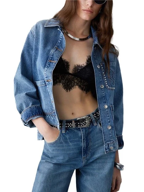 GIACCA CORTA IN JEANS OVERSHIRT DONNA BLU JEANS