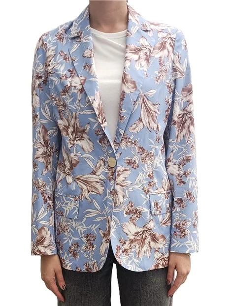 BLAZER CON TASCHE LATERALI DONNA BLU
