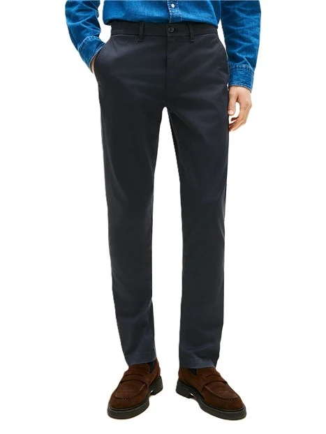 PANTALONI CHINO SLIM FIT IN MISTO COTONE UOMO BLU