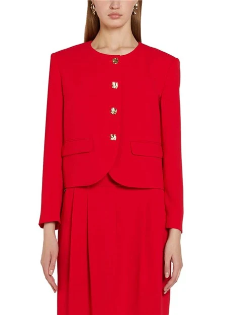 GIACCA CORTA CON BOTTONI GIOIELLO DONNA ROSSO