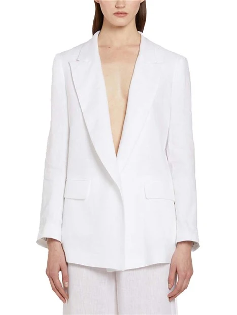 BLAZER CON FODERA MANICHE A CONTRASTO DONNA BIANCO