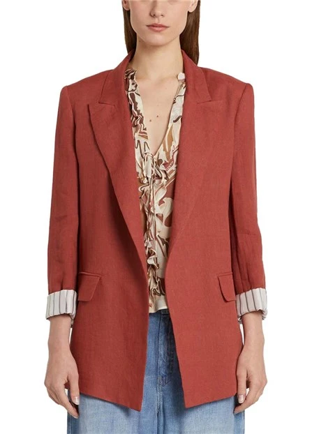 BLAZER CON FODERA MANICHE A CONTRASTO DONNA