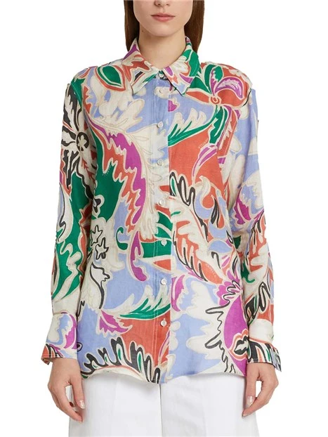 CAMICIA  CON DOPPIO BOTTONE  POLSI DONNA ARANCIO