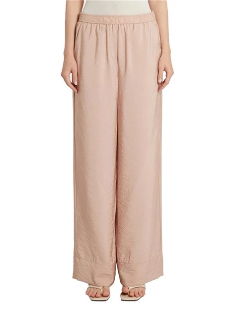PANTALONI A PALAZZO CON VITA ELASTICIZZATA DONNA ROSA
