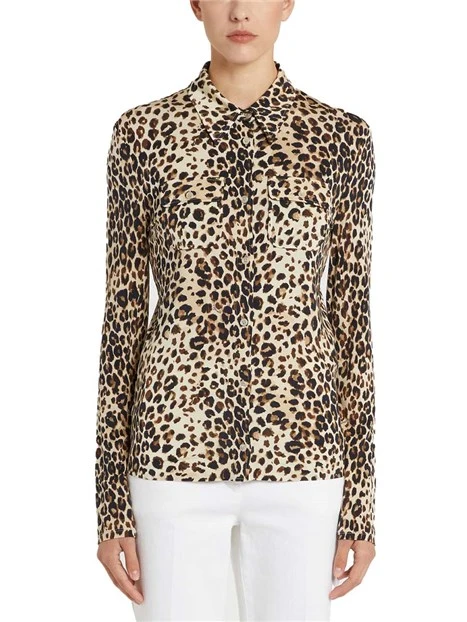 CAMICIA FANTASIA ANIMALIER DONNA BEIGE