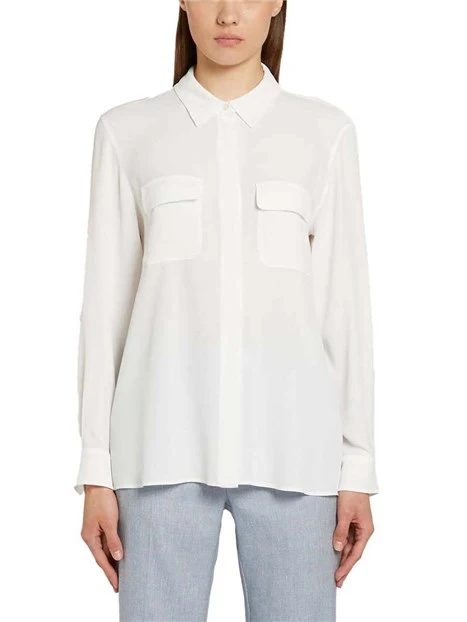 CAMICIA ABBOTTONATURA NASCOSTA DONNA BIANCO