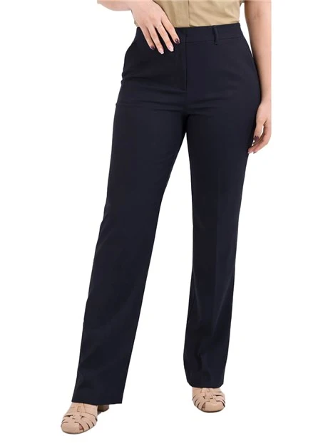 PANTALONE PALAZZO IN TELA MISTO VISCOSA DONNA BLU
