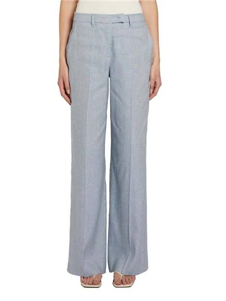 PANTALONI A PALAZZO CON GANCIO A UOMO DONNA  AZZURRO