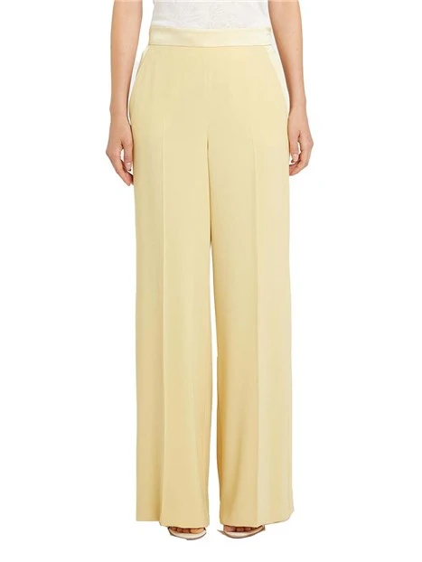 PANTALONI PALAZZO TASCHE ALLA FRANCESE DONNA GIALLO