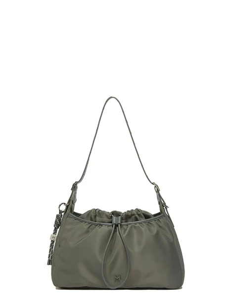 BORSA A MANO LOGO VERNICIATO DONNA VERDE