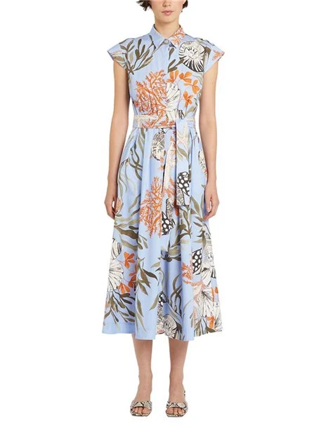 VESTITO LUNGO FANTASIA DONNA AZZURRO