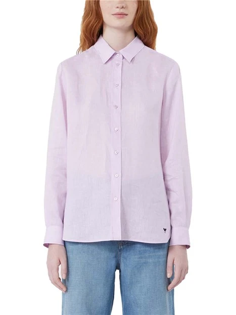 CAMICIA COLLETTO A PUNTA DONNA LILLA