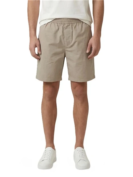 BERMUDA TAGLIO CORTO CON VITA ELASTICIZZATA UOMO GRIGIO