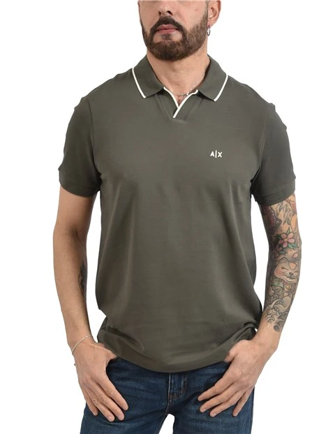 POLO MANICA CORTA  IN PIQUÈ DI COTONE UOMO VERDE