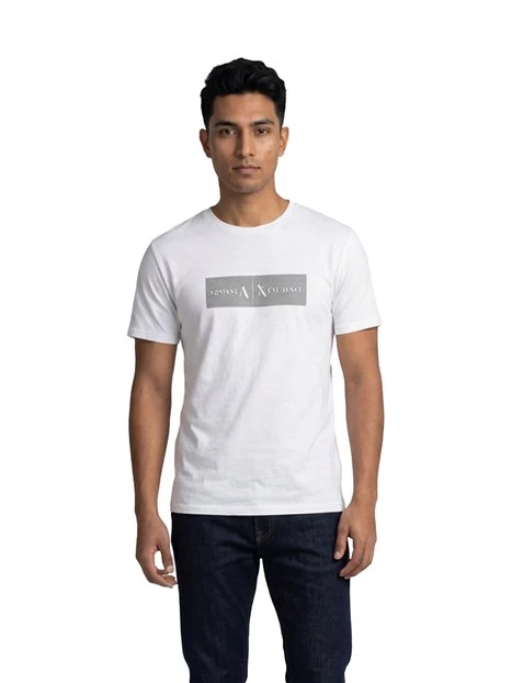 T-SHIRT MANICA CORTA CON STAMPA DEL LOGO UOMO BIANCO