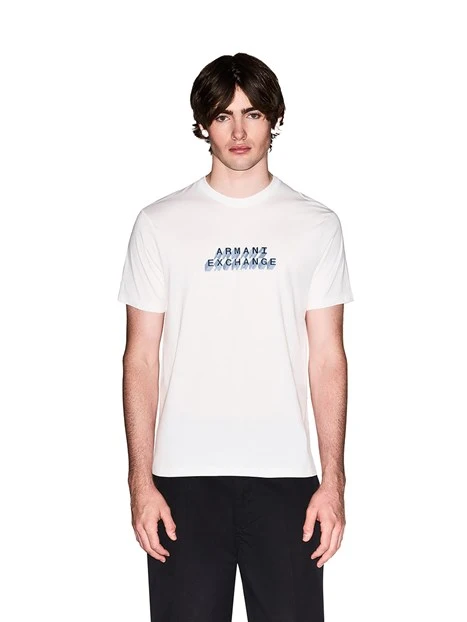 T-SHIRT MANICA CORTA CON LOGO 3D UOMO BIANCO
