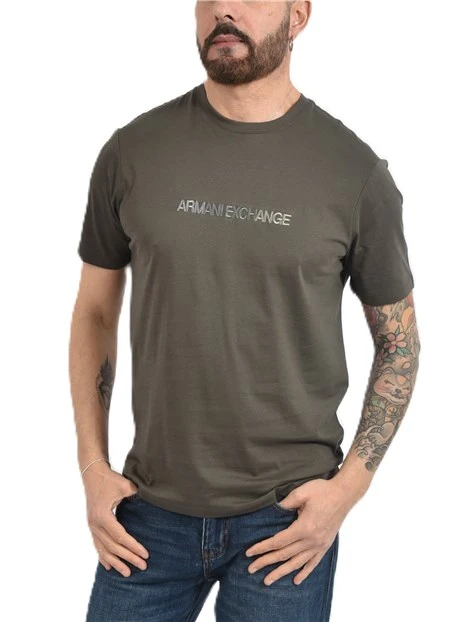 T-SHIRT MANICA CORTA CON LOGO OLOGRAFICO UOMO VERDE